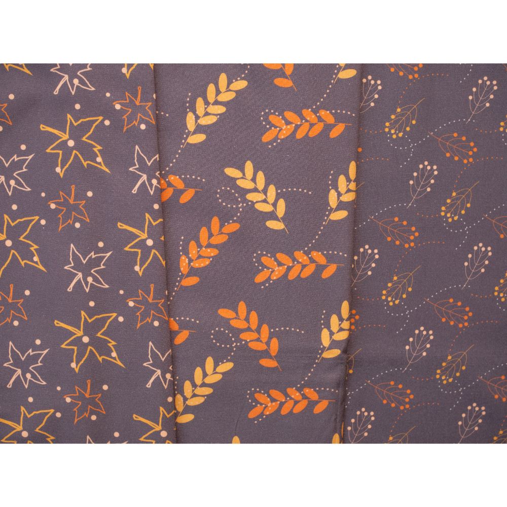 Puuvillapopliin, kollased ja oranžid lehed - Image 5