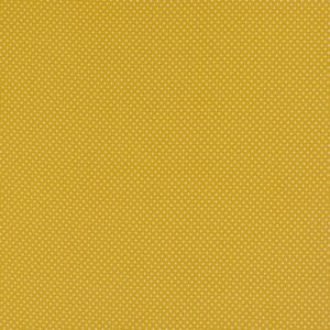 Puuvillapopliin, valgete täppidega, sinepikollane