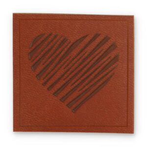 Õmmeldav aplikatsioon, süda, pruun