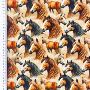 Trikotaaž - hobused, beež