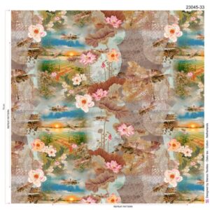 Trikotaaž - lootoseõied beežil