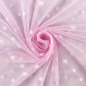 Tüll - täppidega, roosa