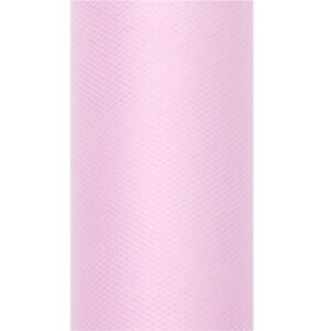 Tüll rullis, 8 cm x 20 m, heleroosa