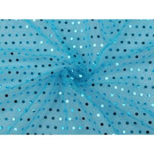 Tüll - hõbeniidi ja litritega, helesinine