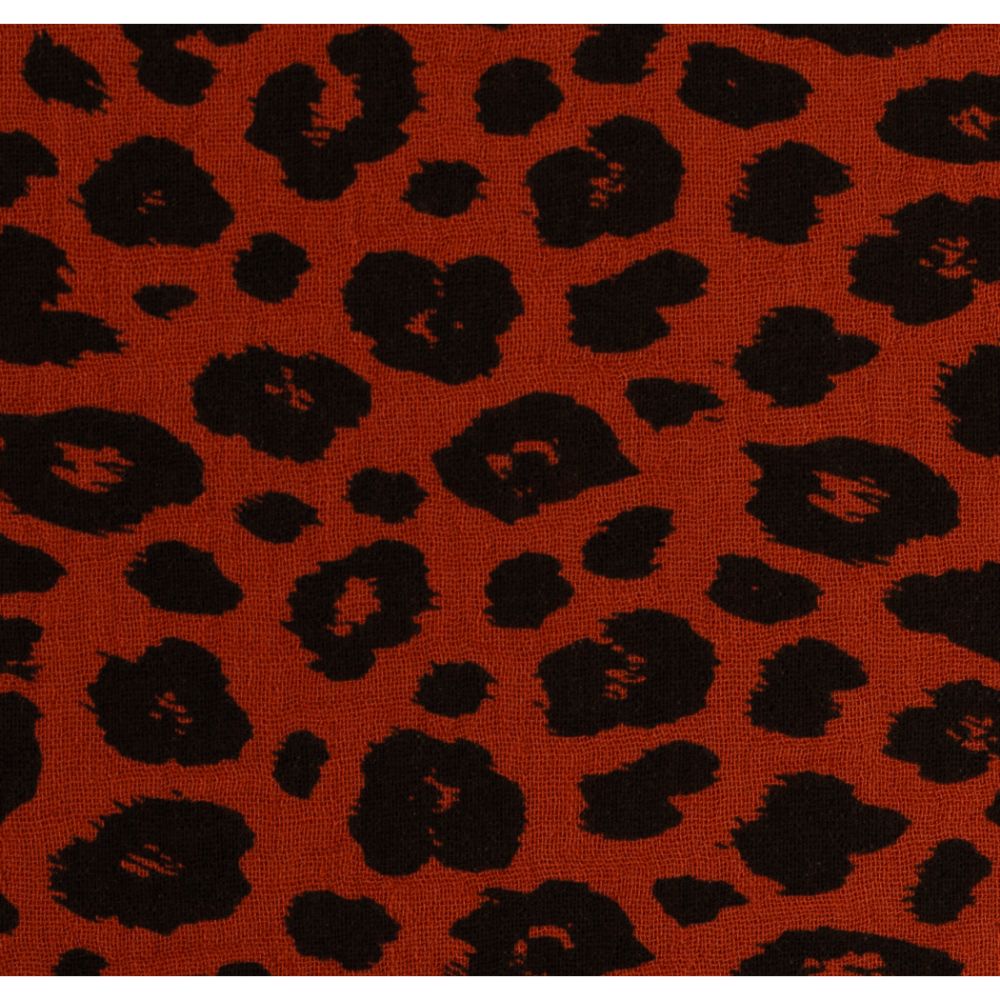 Musliin - 2-kihiline, mustade laikudega, tumepunane - Image 2