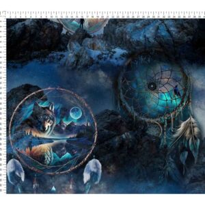 Trikotaaž - hundid ja unenäopüüdjad, tumesinine (180 cm)