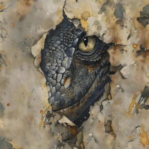 Dressikangast paneel, 55x73 cm, draakoni pea