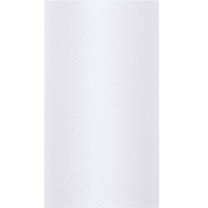 Tüll rullis, 8 cm x 20 m, valge