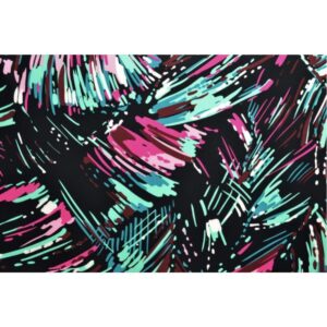 Lükra, UV kaitsega, kahtepidi veniv, värvilised triibud mustal