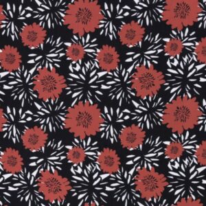 Viskooskangas- terrakota lilled mustal