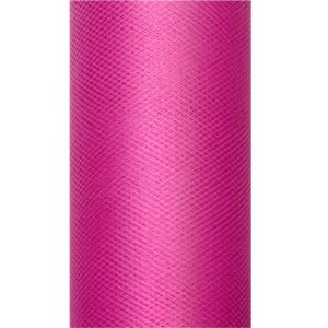 Tüll rullis, 15 cm x 9 m, fuksiaroosa
