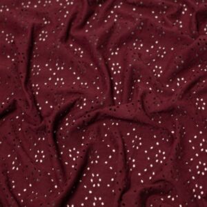 Broderii trikotaaž, bordoopunane - Image 2