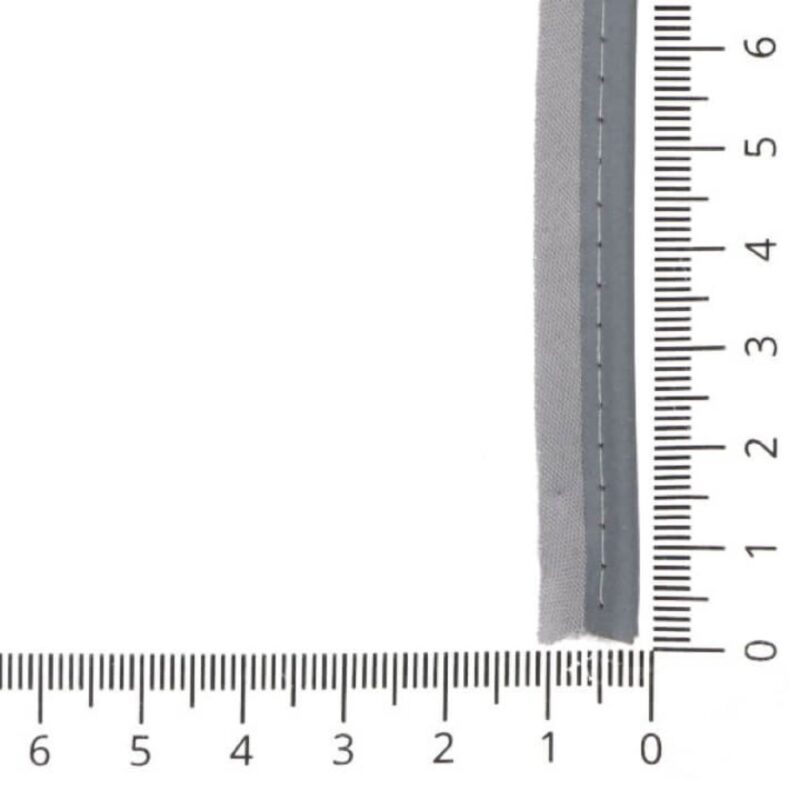 Helkurkant, 10 mm, hall, helehalli riideosaga