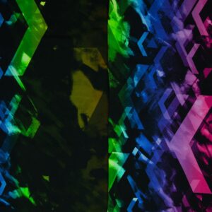 Trikotaaž - Lycklig Design, roosad, sinised ja rohelised triibud - Image 4