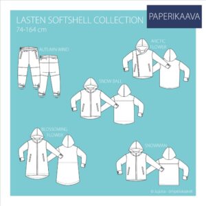 Paberlõige - laste softshell jope, mantel ja püksid, suurus 74-164