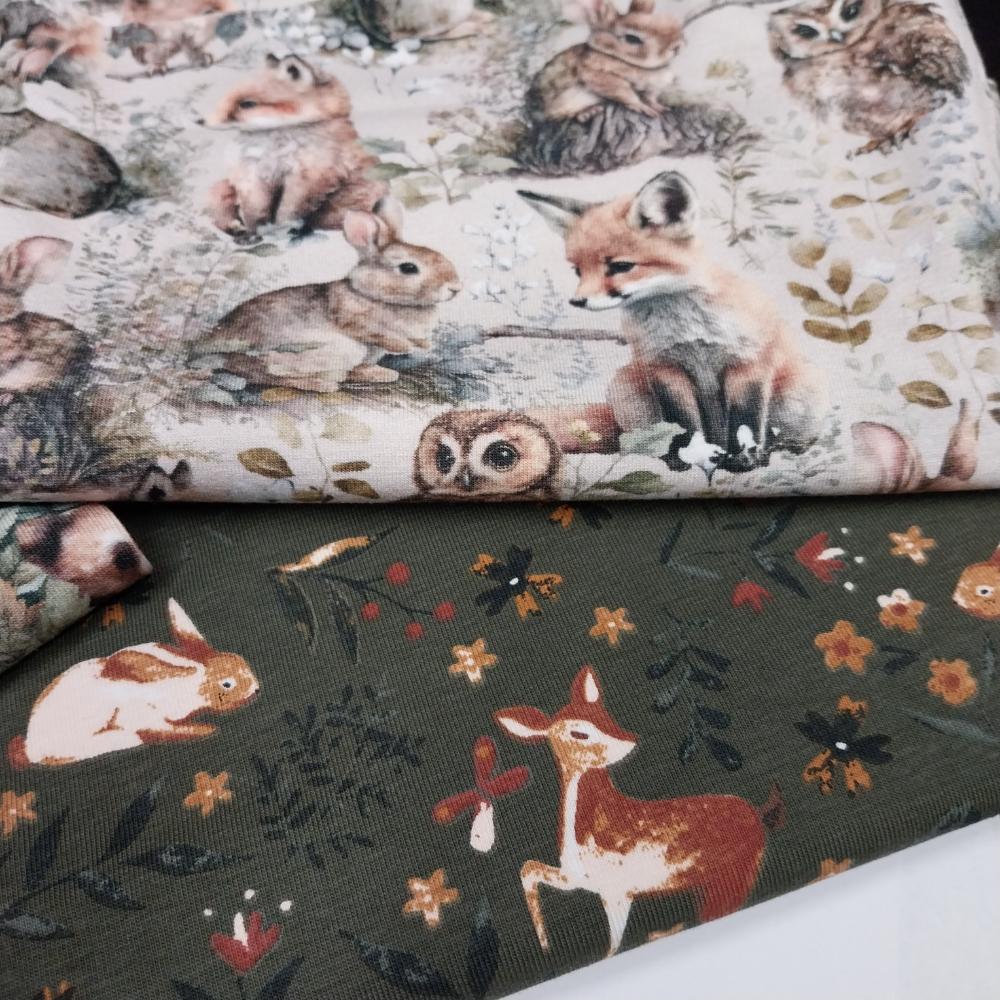 Roheline komplekt loomadega - soonik, trikotaaž, kokku 3,71 m - Image 3