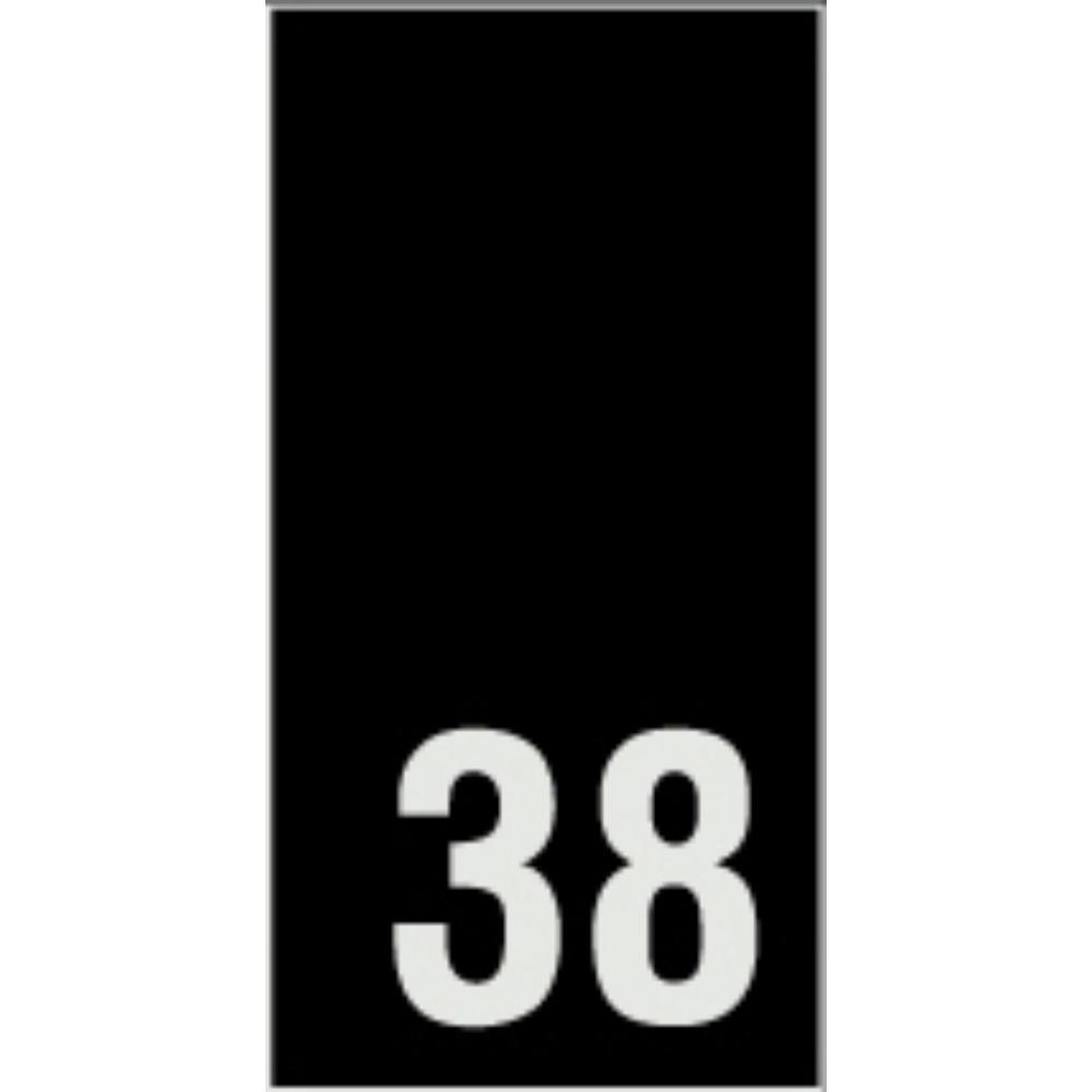 Õmmeldav suurusesilt, 200 tk, suurus 38, must