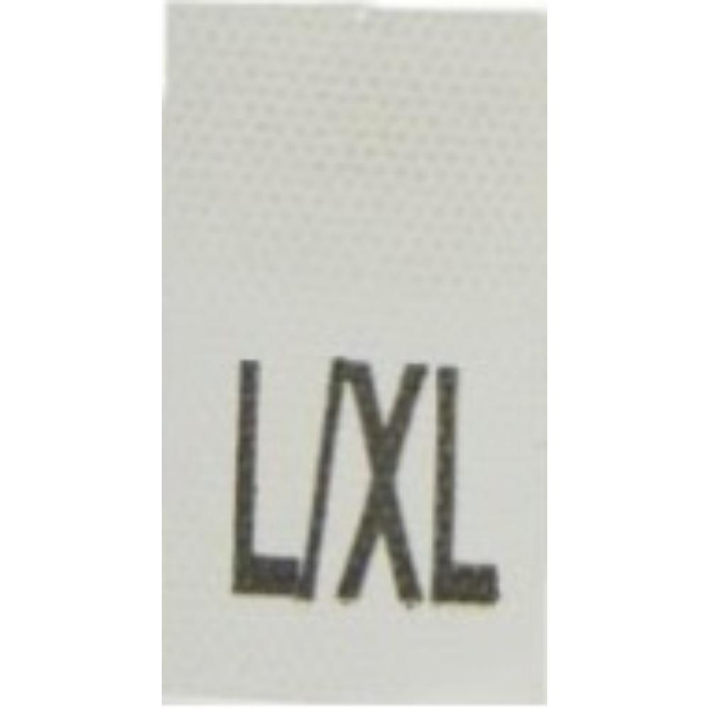 Õmmeldav suurusesilt, 200 tk, suurus L/XL, valge