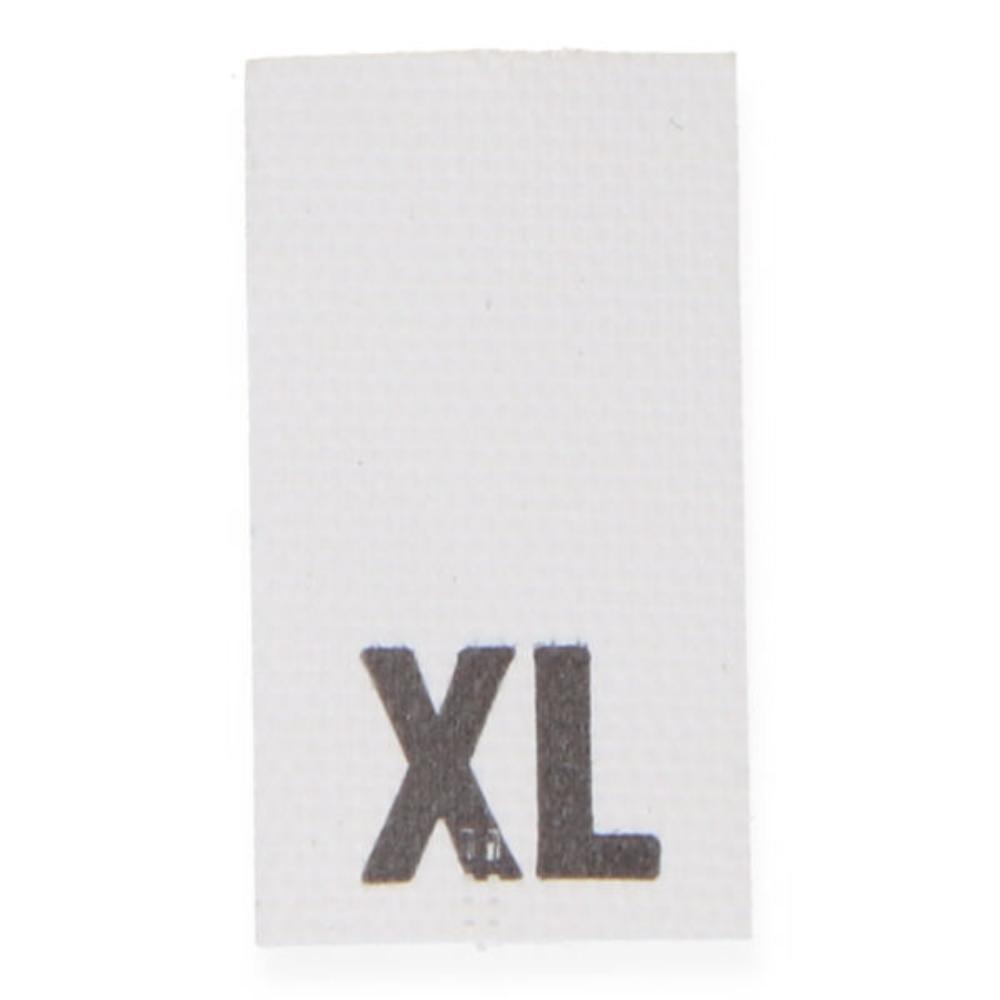 Õmmeldav suurusesilt, 200 tk, suurus XL, valge