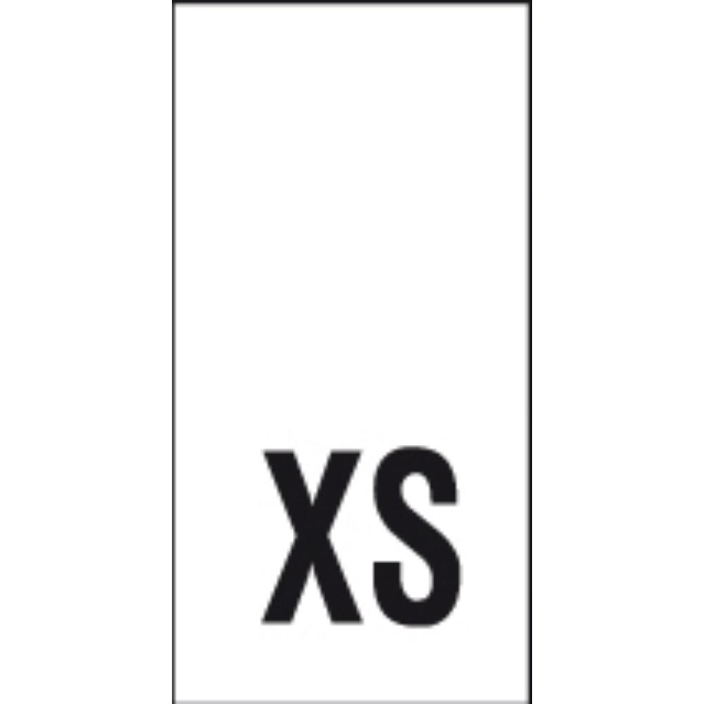 Õmmeldav suurusesilt, 200 tk, suurus XS, valge