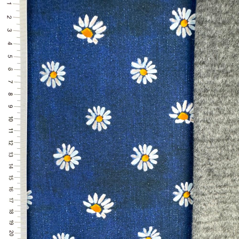 Alpifliisiga dressikangas - karikakrad teksaimitatsiooniga sinisel