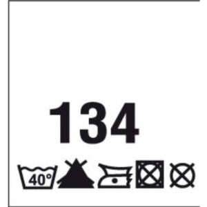 Õmmeldav suurusesilt hooldusjuhistega, 200 tk, suurus 134