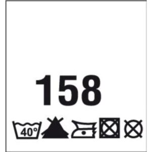 Õmmeldav suurusesilt hooldusjuhistega, 200 tk, suurus 158