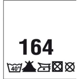 Õmmeldav suurusesilt hooldusjuhistega, 200 tk, suurus 164