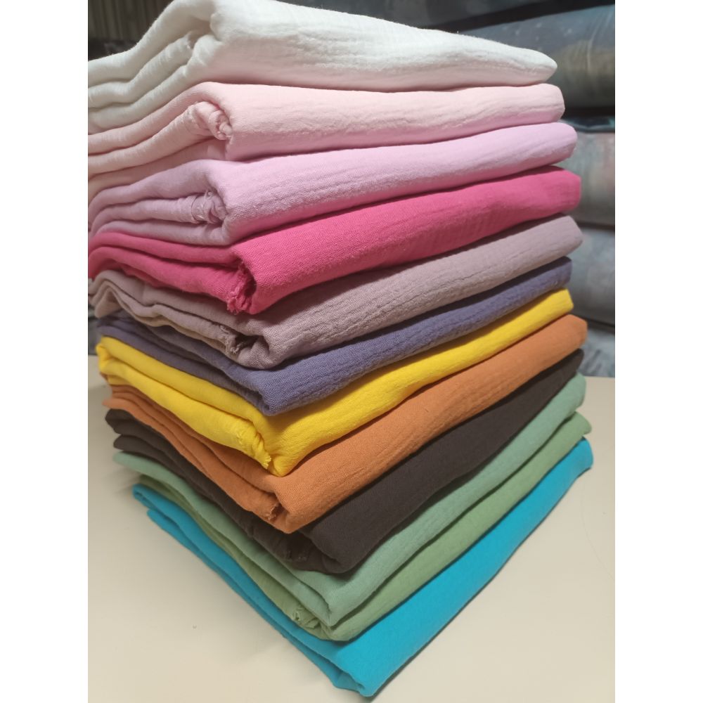 Musliin - 2-kihiline, mahepuuvill, hele lõheroosa - Image 3