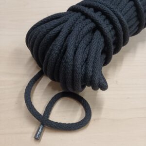 Puuvillane pael, ø 9 mm, must