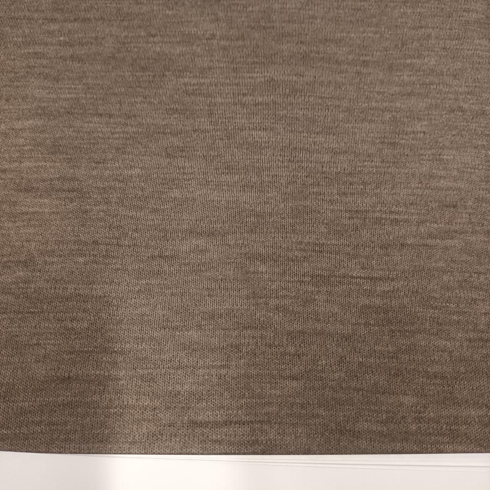 Meriino interlock - 220 g/m², meleeritud pruun