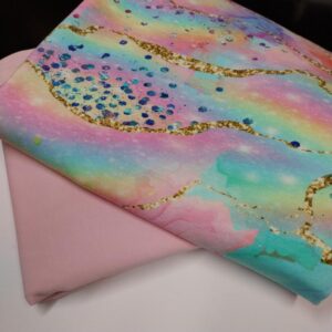 Heleroosa trikotaažikomplekt marmormustriga, 1,35 m