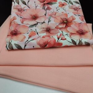 Lõheroosa komplekt kirsiõitega, 2,18 m