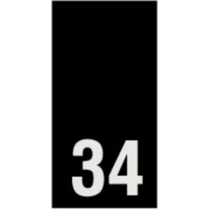 Õmmeldav suurusesilt, 200 tk, suurus 34, must