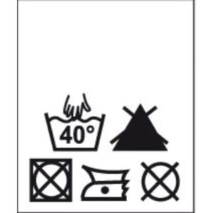 Õmmeldav hooldusjuhend, 200 tk, 40 kraadi, käsipesu