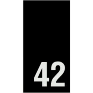 Õmmeldav suurusesilt, 200 tk, suurus 42, must