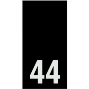 Õmmeldav suurusesilt, 200 tk, suurus 44, must