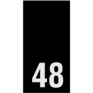 Õmmeldav suurusesilt, 200 tk, suurus 48, must