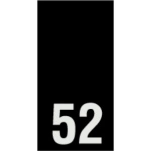 Õmmeldav suurusesilt, 200 tk, suurus 52, must