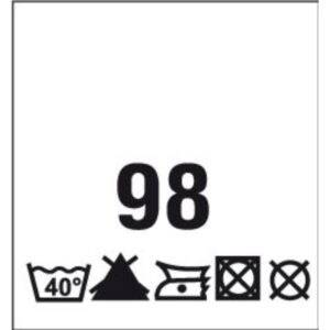 Õmmeldav suurusesilt hooldusjuhistega, 200 tk, suurus 98