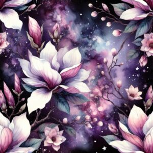 Dressikangas, suured lillad magnooliad