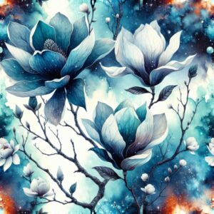 Dressikangas, suured sinised magnooliad