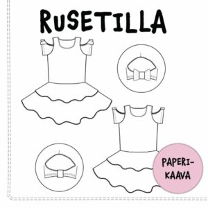 Paberlõige - avatud õlaga satsikleit RUSETILLA, suurus 80-146