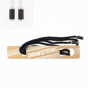 Puuvillane kapuutsipael – 1,2 m, must