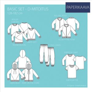 Paberlõige - laste dressipluus, kardigan, pluusid, püksid, suurus 128-182