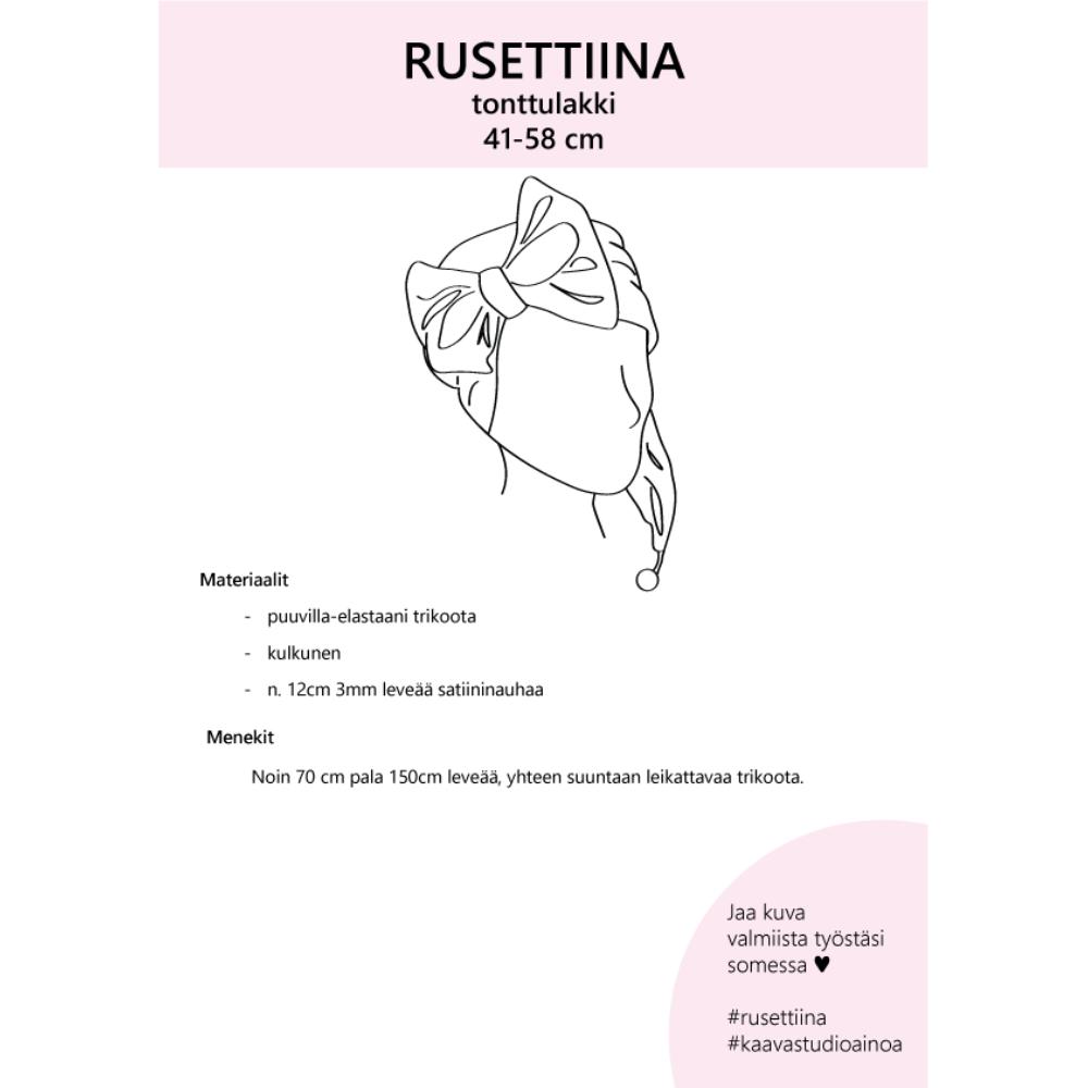 Paberlõige - lipsuga päkapikumüts, RUSETTIINA, suurus 41-58 cm - Image 2