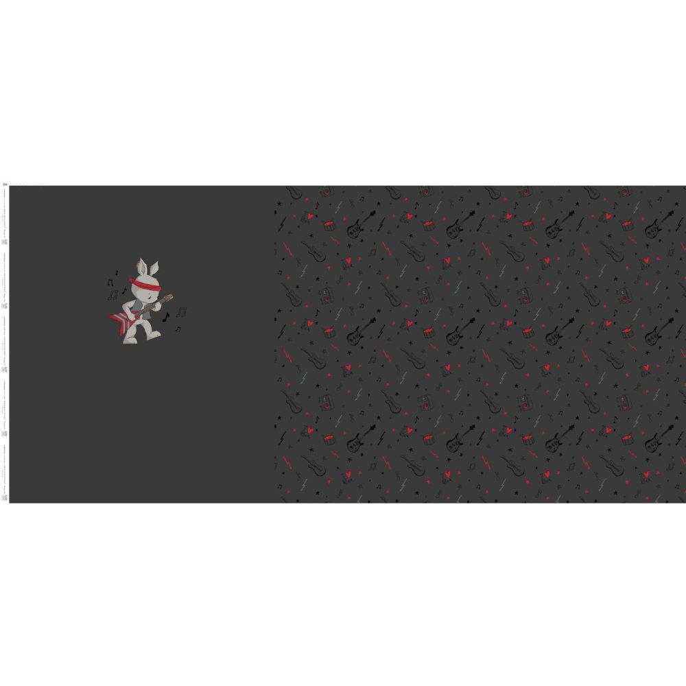 Trikotaažpaneel, jänes kitarriga, 70x150 cm - Image 2