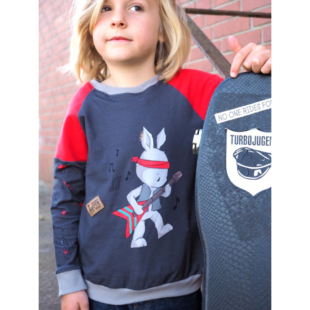 Trikotaažpaneel, jänes kitarriga, 70x150 cm - Image 3