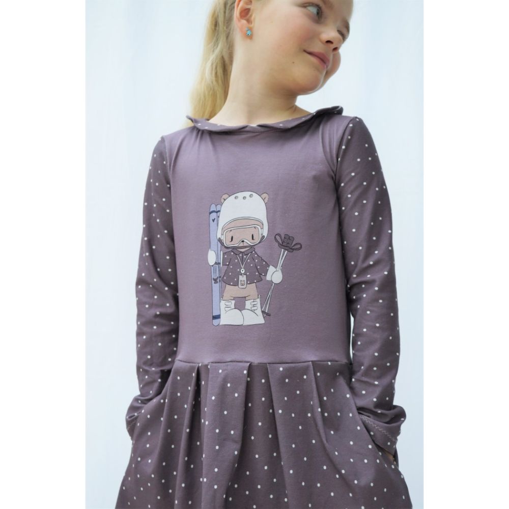 Trikotaažpaneel, suuskadega karu, 70x150 cm - Image 3