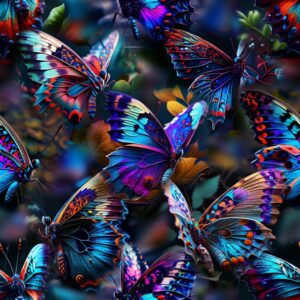 Dressikangas - sinised liblikad